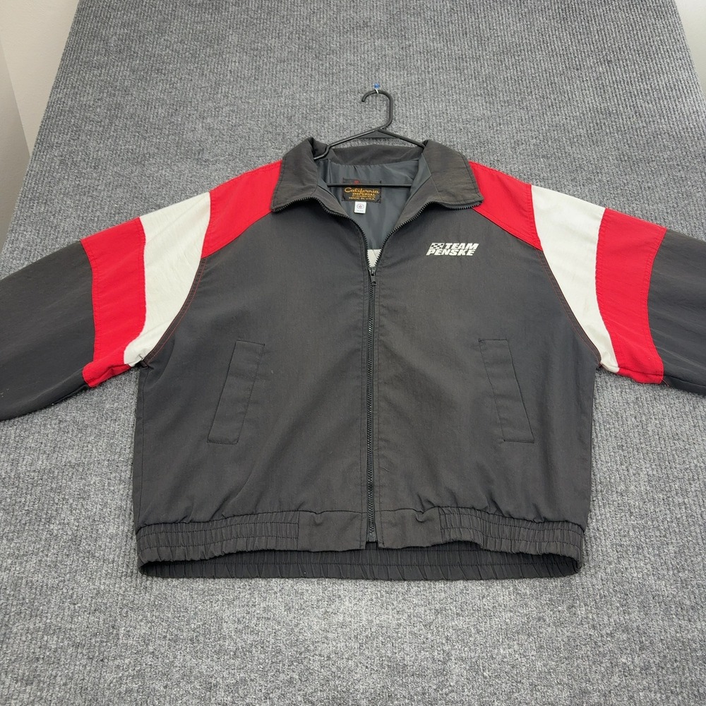 Vintage Team Penske California Imperial Jacket XL‎ Black Red Colorblock Racing